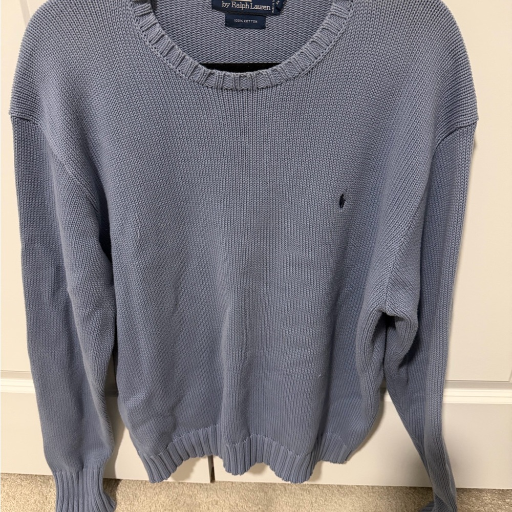 Vintage Polo Ralph Lauren Men's Blue Sweater